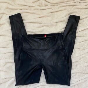 SPANX Faux Leather Leggings black Sz S